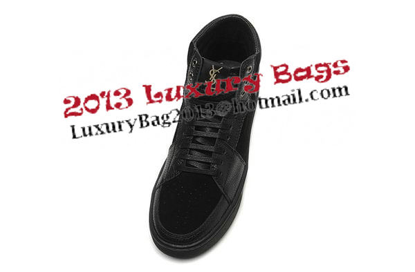 Yves Saint Laurent Casual Shoes Suede Leather YSL236 Black