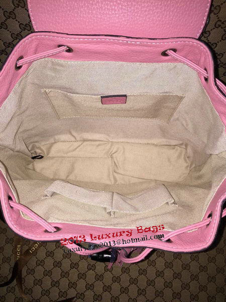 Gucci Original Bamboo Leather Backpack 370833 Pink