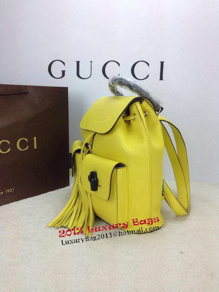 Gucci Original Bamboo Leather Backpack 370833 Yellow