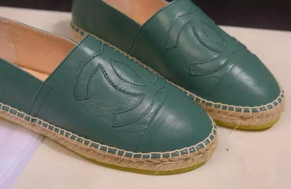 Chanel Leather Toe Flat CH1015LRF Green