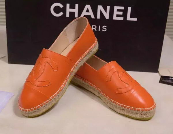 Chanel Leather Toe Flat CH1015LRF Orange