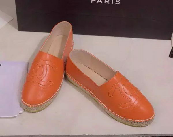 Chanel Leather Toe Flat CH1015LRF Orange