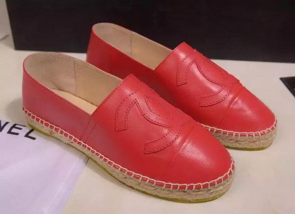 Chanel Leather Toe Flat CH1015LRF Red