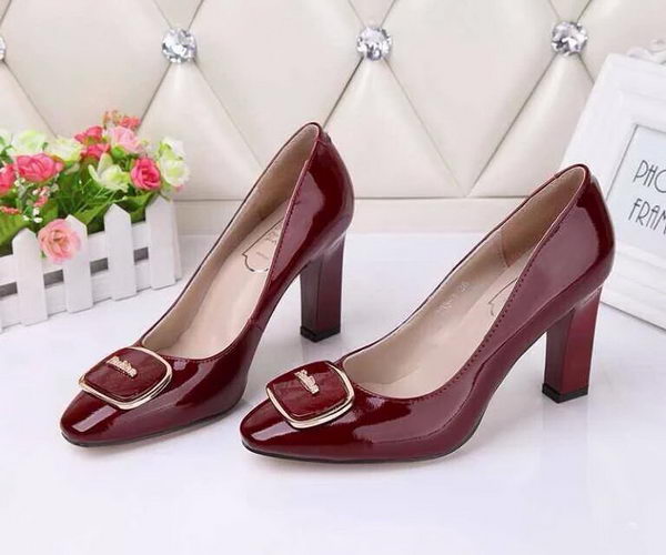 Roger Vivier Patent Leather 85MM Pump RV240AML Burgundy