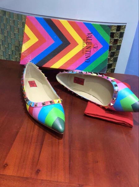 Valentino Multicolour Leather Flat VT357GY