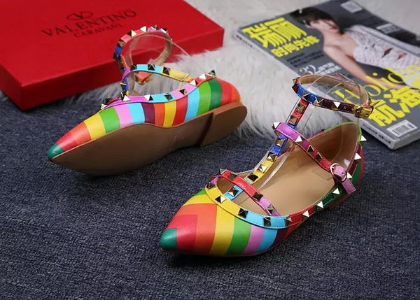 Valentino Multicolour Leather Flat VT370YZM