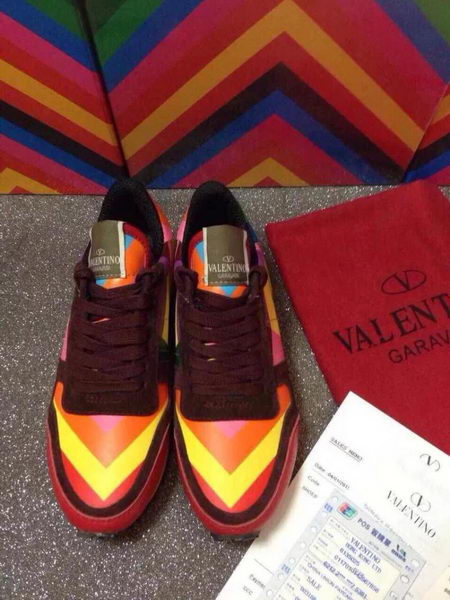 Valentino Multicolour Leather Sneakers VT360AML Orange