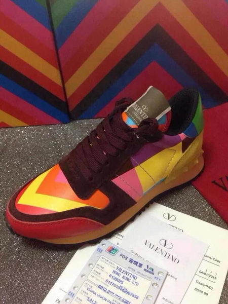 Valentino Multicolour Leather Sneakers VT360AML Orange