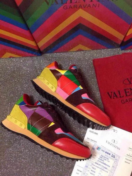 Valentino Multicolour Leather Sneakers VT360AML Orange