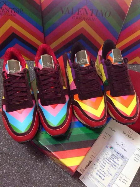 Valentino Multicolour Leather Sneakers VT360AML Orange