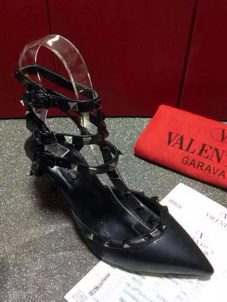 Valentino Sheepskin Leather 95MM Flat VT392JX Black