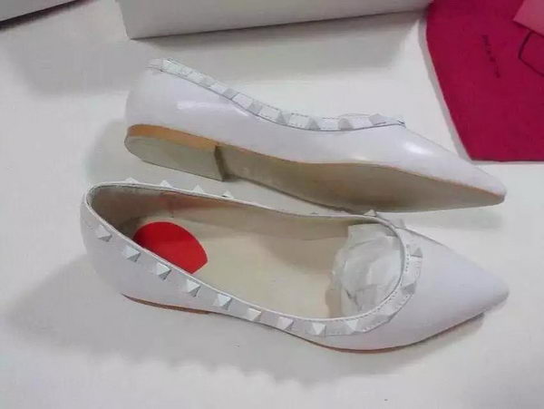 Valentino Sheepskin Leather Flat 527VT74 White