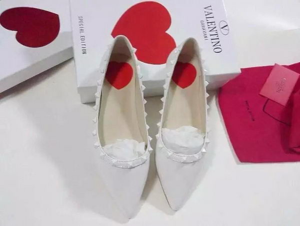 Valentino Sheepskin Leather Flat 527VT74 White