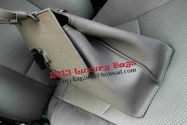 Gucci Bamboo Daily Leather Top Handle Bag G1123 Grey