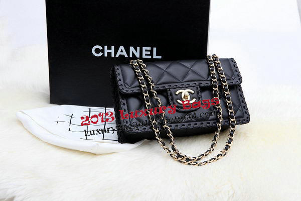 Chanel 2.55 Series Flap Bags Original Lambskin Leather A8229 Black