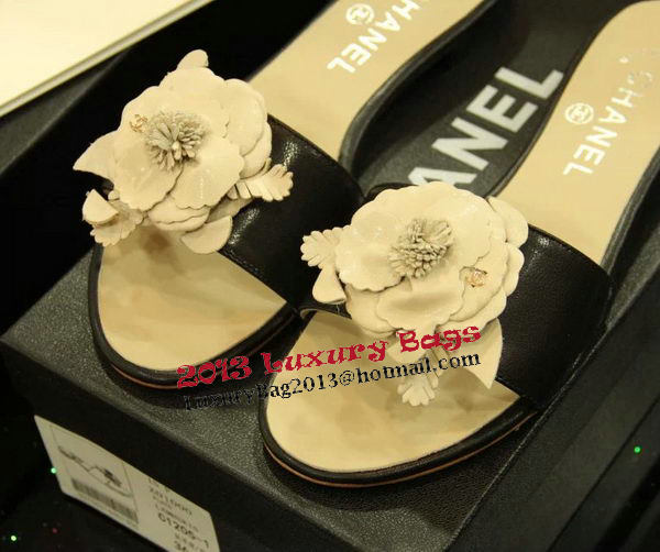 Chanel Espadrilles Slippers CH1064 Black&Apricot