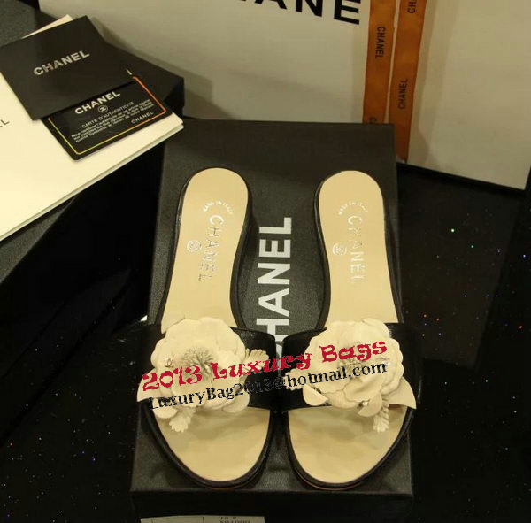 Chanel Espadrilles Slippers CH1064 Black&Apricot