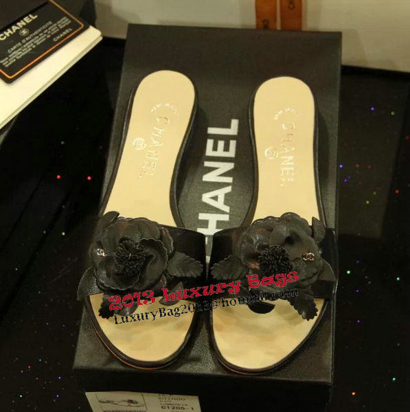 Chanel Espadrilles Slippers CH1064 Black