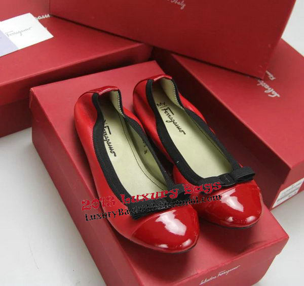 Chanel Patent Leather Ballerina Flat CH1070 Red