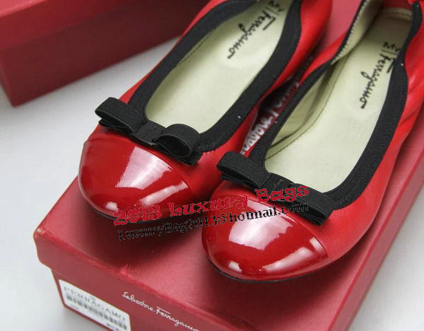 Chanel Patent Leather Ballerina Flat CH1070 Red