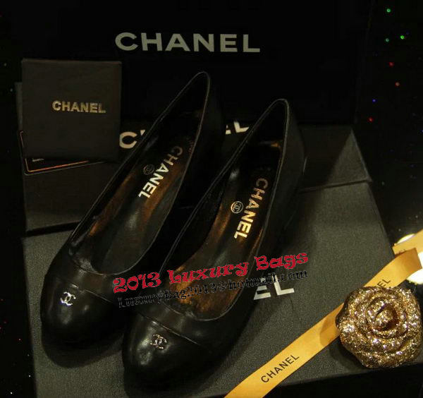 Chanel Sheepskin Leather Pump CH1079 Black