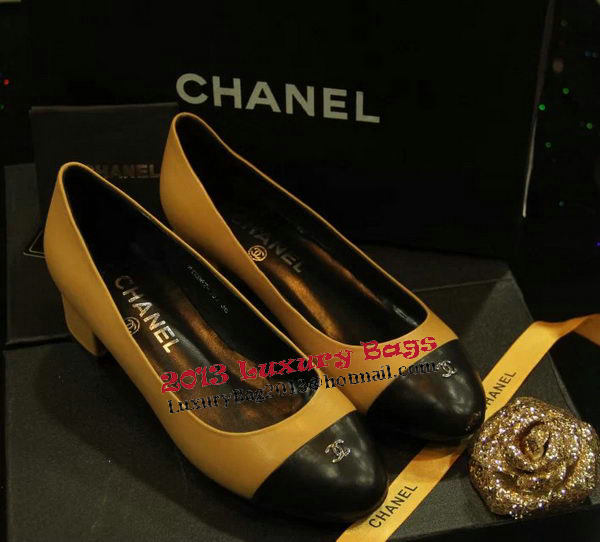 Chanel Sheepskin Leather Pump CH1079 Brown