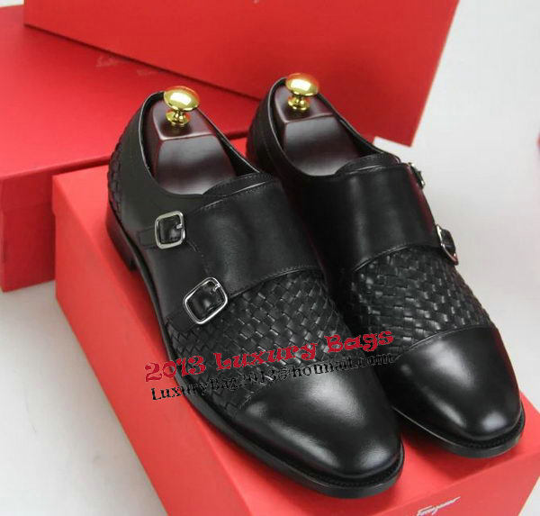 Ferragamo Mens Casual Shoes FL0547 Black