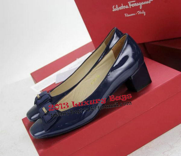 Ferragamo Patent Leather Pump FL0494 Blue