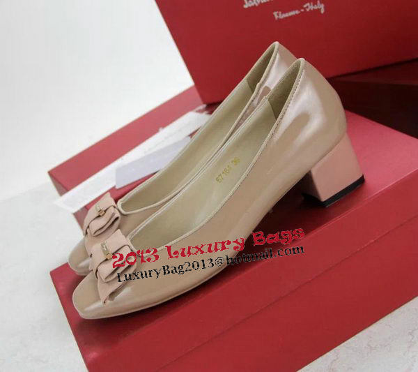 Ferragamo Patent Leather Pump FL0494 Pink