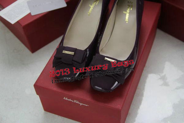 Ferragamo Patent Leather Pump FL0494 Purple