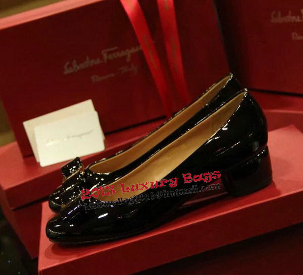 Ferragamo Patent Leather Pump FL0501 Black