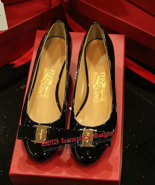 Ferragamo Patent Leather Pump FL0501 Black