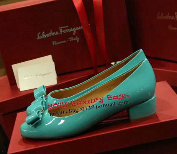 Ferragamo Patent Leather Pump FL0501 Light Green