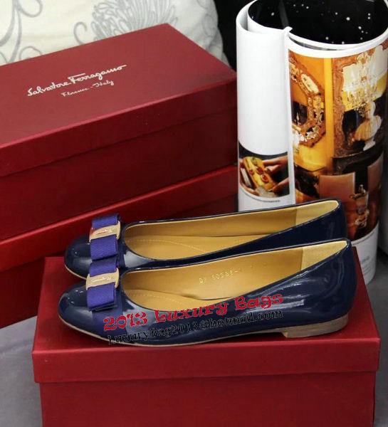 Ferragamo Patent Leather Pump FL0515 Blue