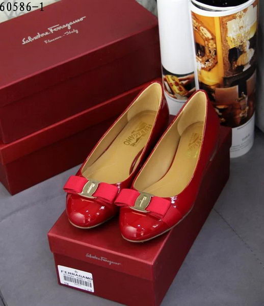 Ferragamo Patent Leather Pump FL0515 Red