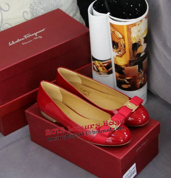 Ferragamo Patent Leather Pump FL0515 Red