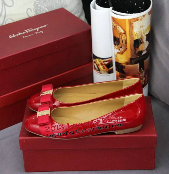 Ferragamo Patent Leather Pump FL0515 Red