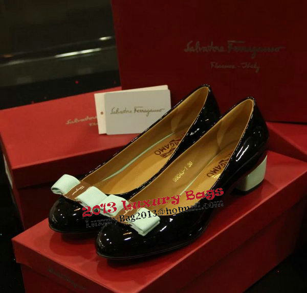 Ferragamo Patent Leather Pump FL0518 Black