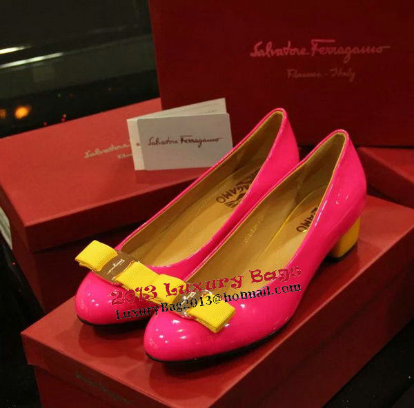 Ferragamo Patent Leather Pump FL0521 Rose