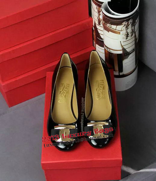 Ferragamo Patent Leather Pump FL0530 Black