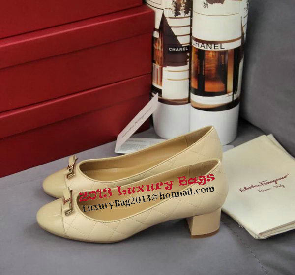 Ferragamo Sheepskin Leather Pump FL0524 Apricot