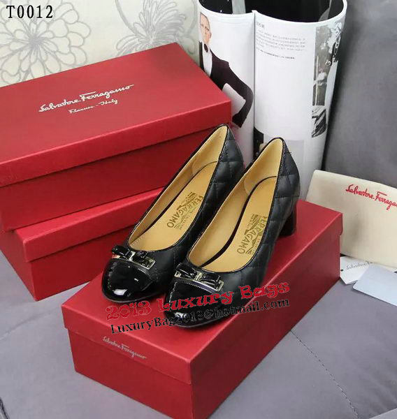 Ferragamo Sheepskin Leather Pump FL0527 Black