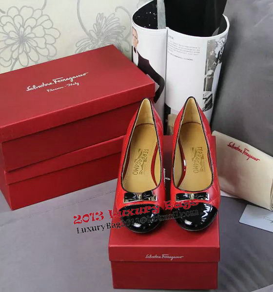 Ferragamo Sheepskin Leather Pump FL0527 Red