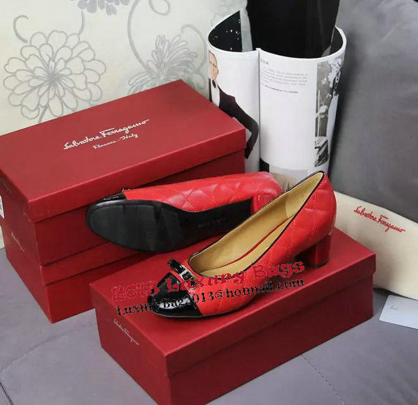 Ferragamo Sheepskin Leather Pump FL0527 Red