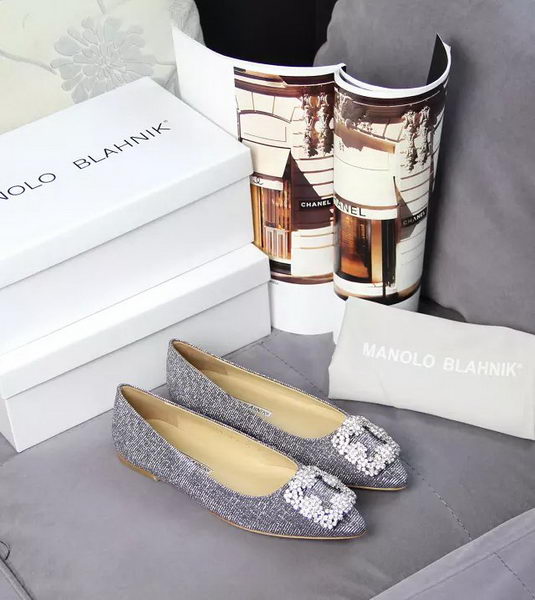 Manolo Blahnik Crystal Ballerina MB066CK Grey