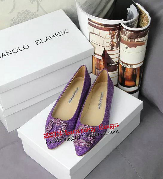 Manolo Blahnik Crystal Ballerina MB066CK Purple