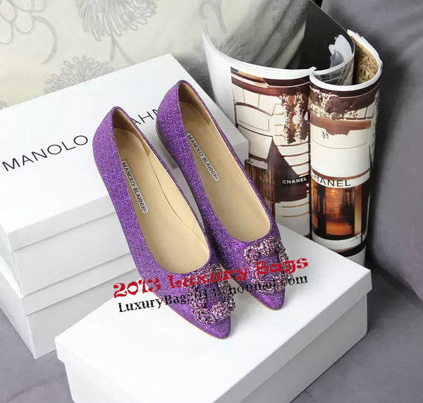 Manolo Blahnik Crystal Ballerina MB066CK Purple