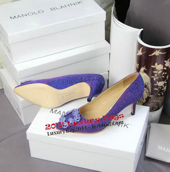 Manolo Blahnik Crystal Pump MB062CK Blue