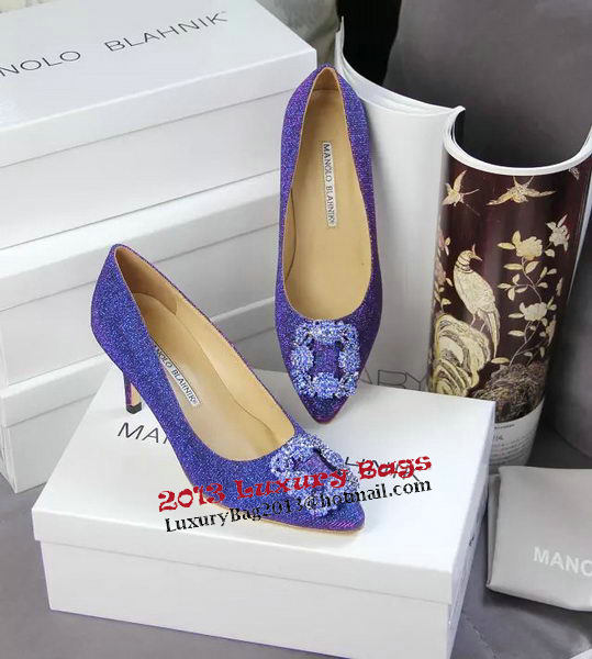 Manolo Blahnik Crystal Pump MB062CK Blue