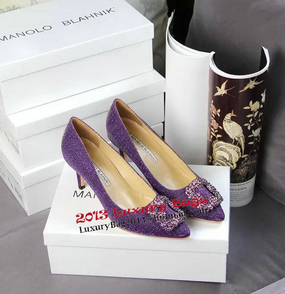 Manolo Blahnik Crystal Pump MB062CK Purple